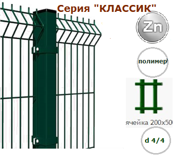 Панели  евроограждения 3 D Классик